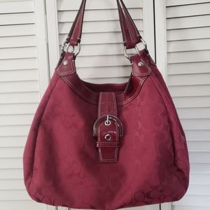 Dark red Coach shoulder bag